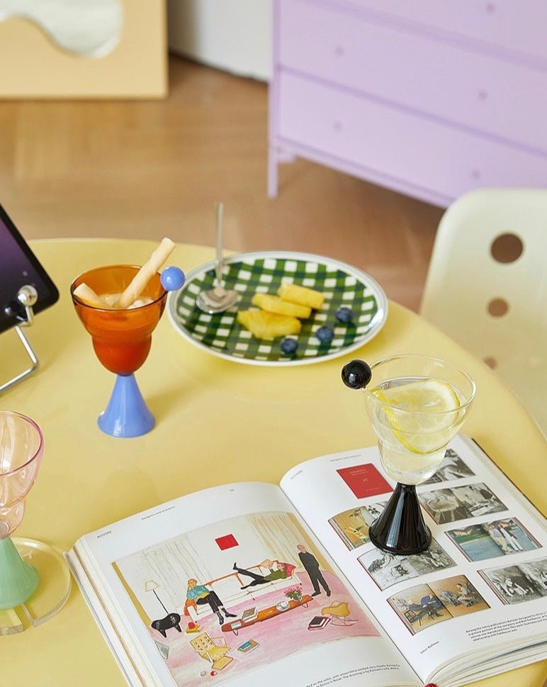 Hand Blown Bonbon Martini Glasses