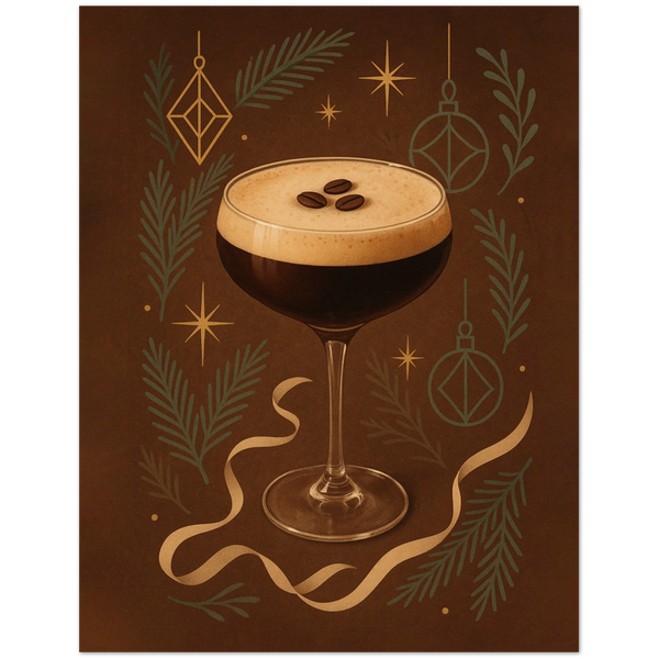 Espresso Martini Christmas Card  (10-pack)