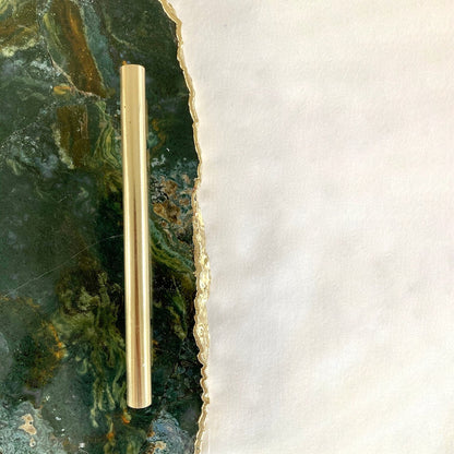 Large Green Agate Serving Tray With Brass Handles/Personalised Momentos/Sign Boards 10"x15"-3