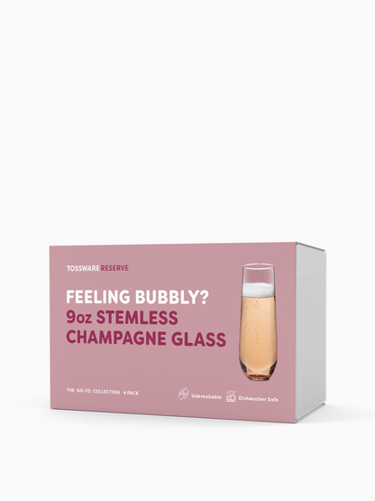 MSRP RESERVE 9oz Stemless Champagne Tritan™ Copolyester Glass-3
