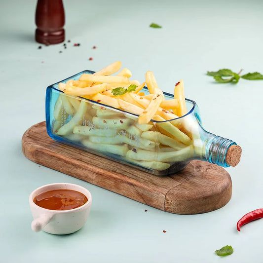 Upcycled Premium Gin Bottle Glass & Platter Gift Set