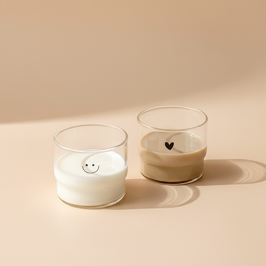 Heart +Cute Face Coffee Cup - 315ml