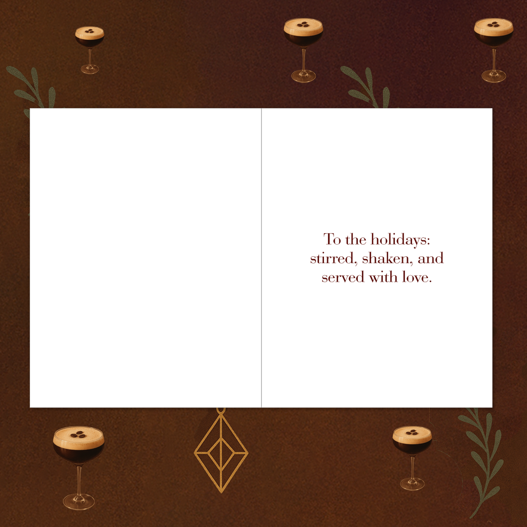 Espresso Martini Christmas Card  (10-pack)