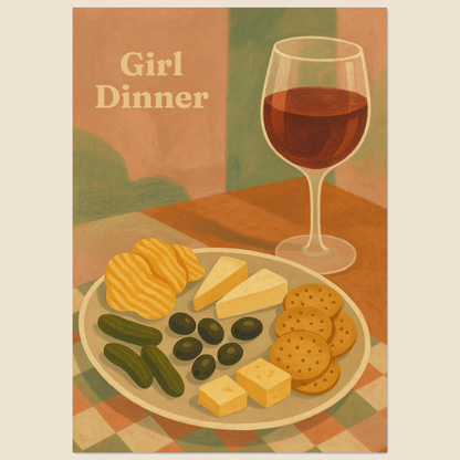 Girl Dinner Wall Poster