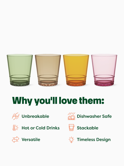 MSRP RESERVE 12oz Diamond Double Old Fashioned - Mixed Color Set-2