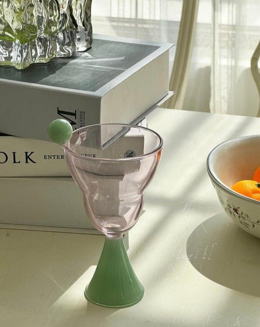 Hand Blown Bonbon Martini Glasses