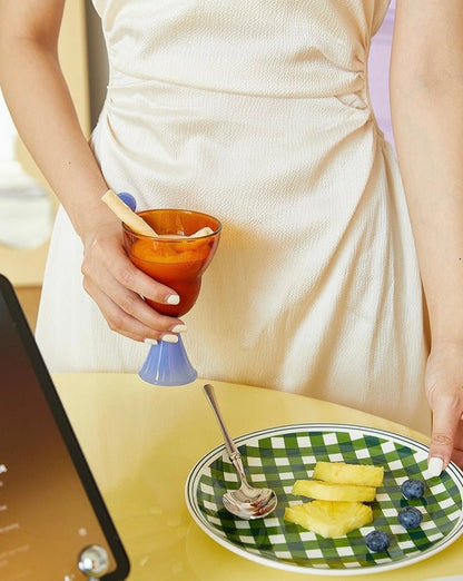Hand Blown Bonbon Martini Glasses