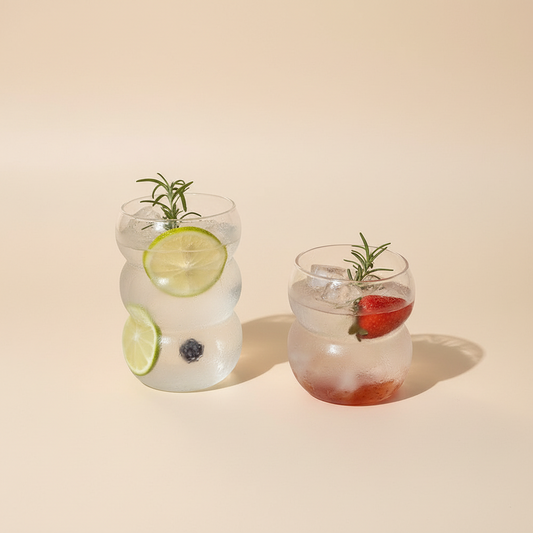 Bubble Shaped Glass Cups – 380 ml / 550 mL