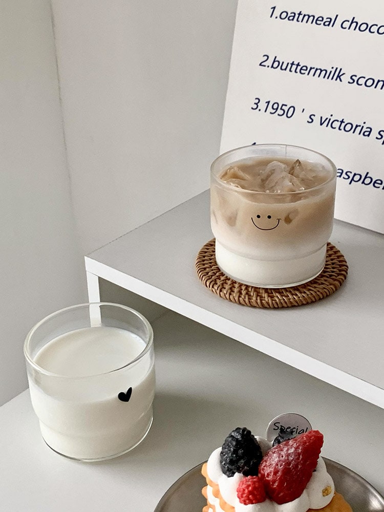 Heart +Cute Face Coffee Cup - 315ml