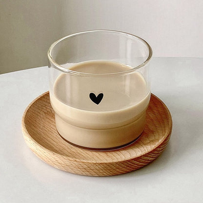 Heart +Cute Face Coffee Cup - 315ml