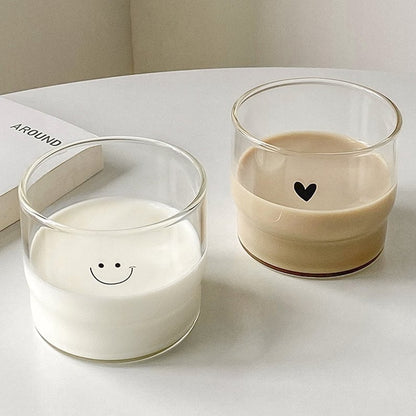 Heart +Cute Face Coffee Cup - 315ml