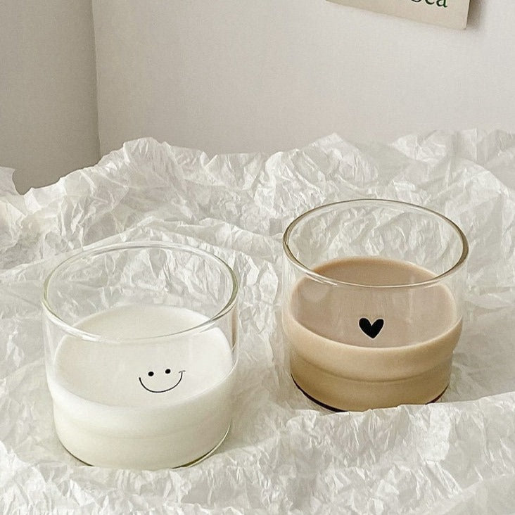 Heart +Cute Face Coffee Cup - 315ml