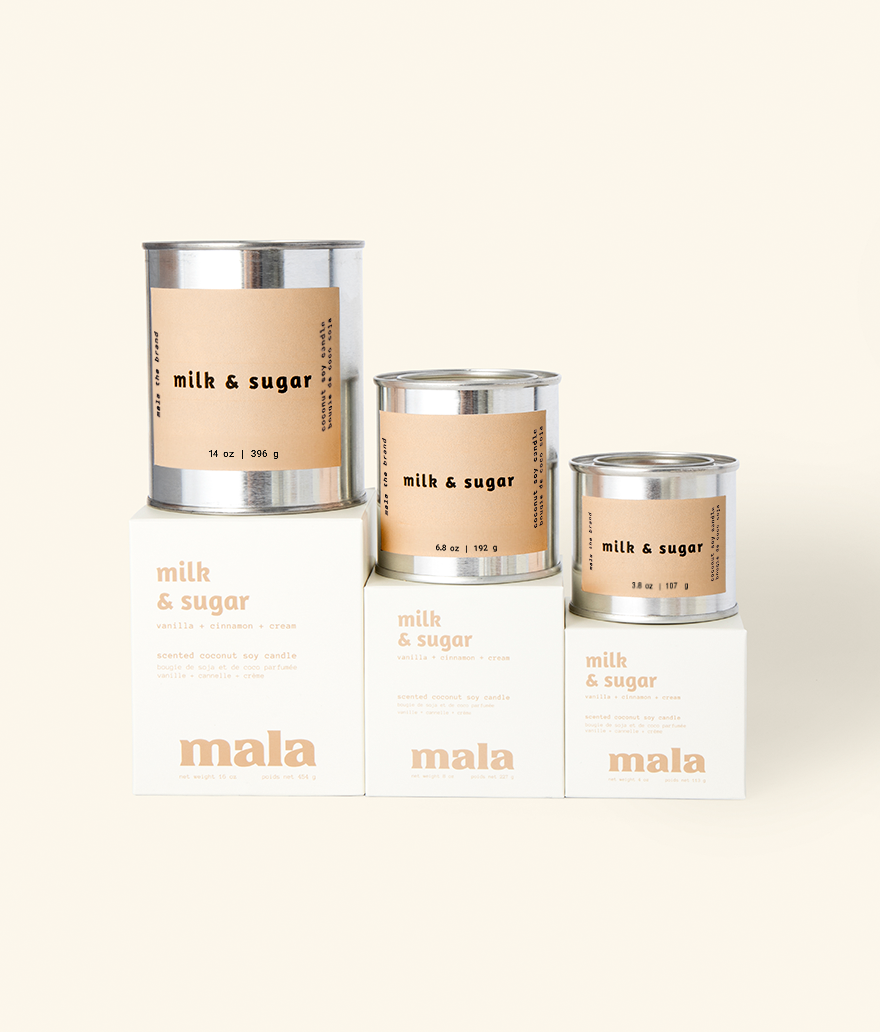 Mala The Brand Milk and Sugar | Vanilla + Cinnamon + Cream