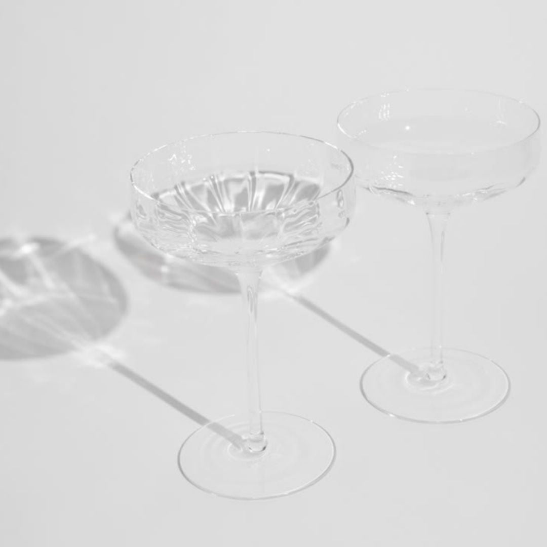 Angled Coupe Glasses 8 oz