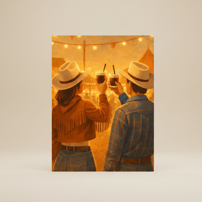 Two Shafts at Sunset - Western Rodeo Wall Poster